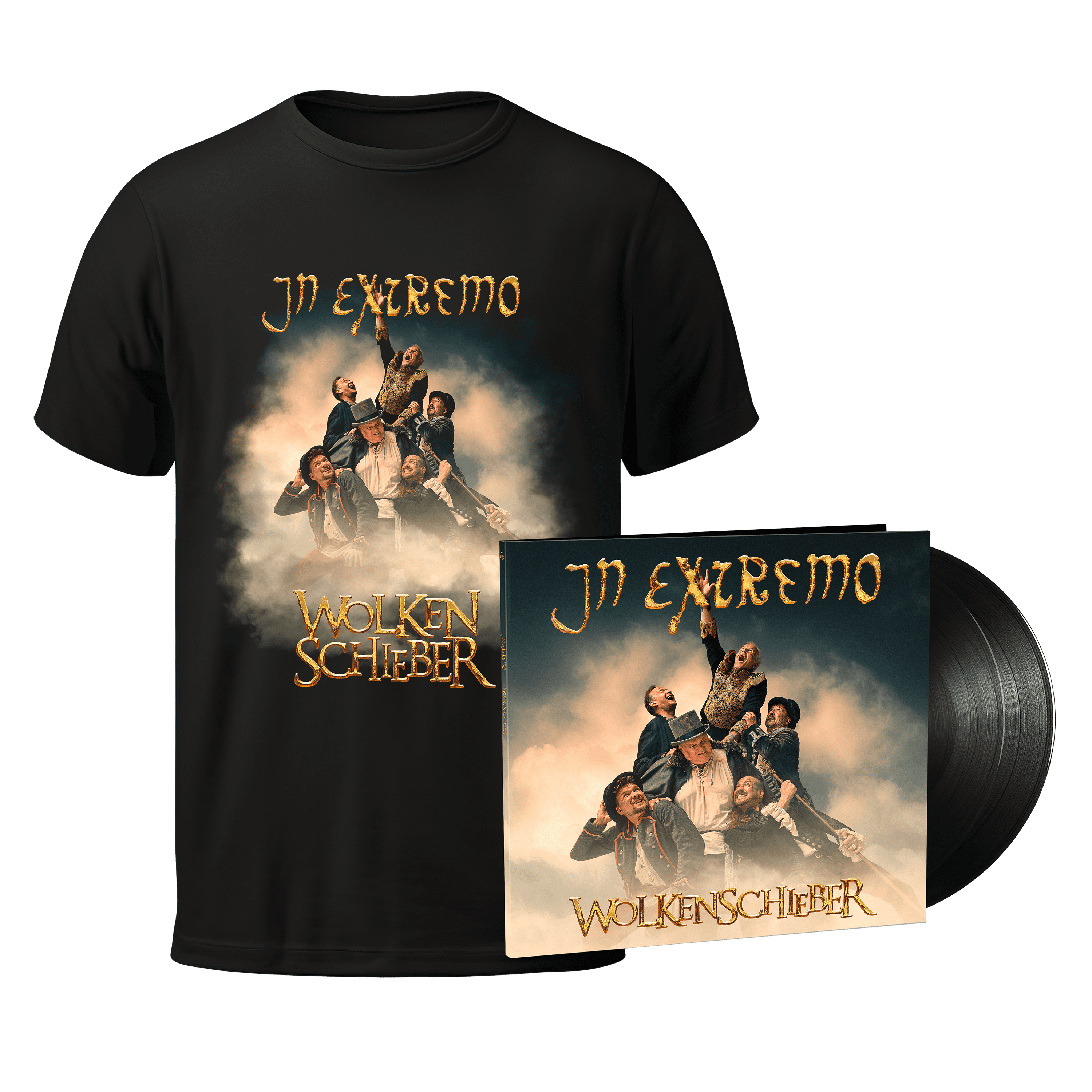 In Extremo Wolkenschieber 2LP schwarz (12 Tracks) + T-Shirt 365581