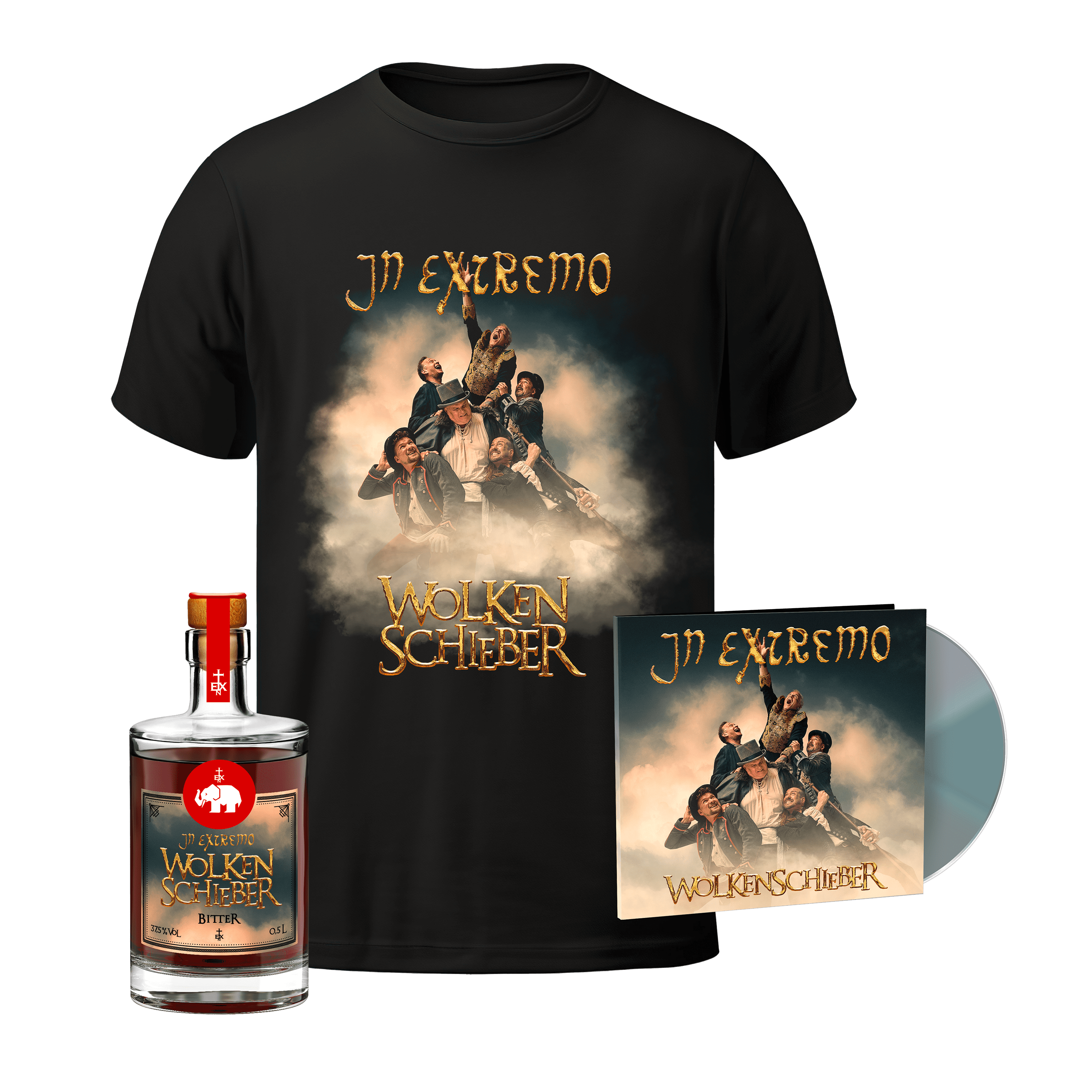 In Extremo Wolkenschieber CD (12 Tracks) + Wolkenschieber-Bitter + T-Shirt 365623
