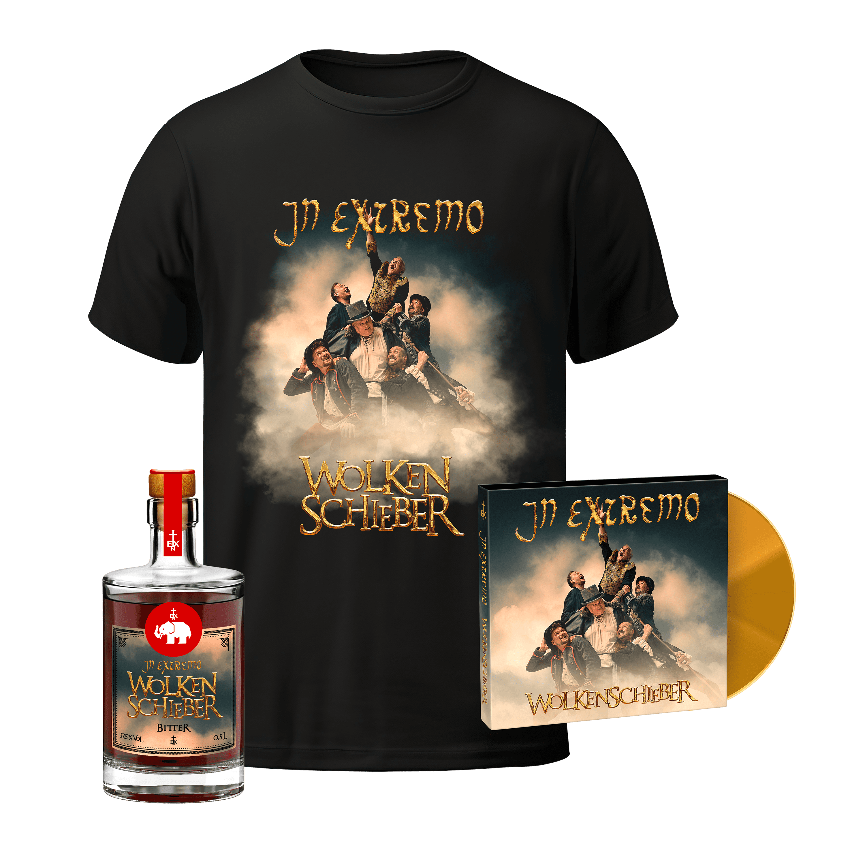 In Extremo Wolkenschieber Ltd. Deluxe CD (14 Tracks) + Wolkenschieber-Bitter + T-Shirt 365632