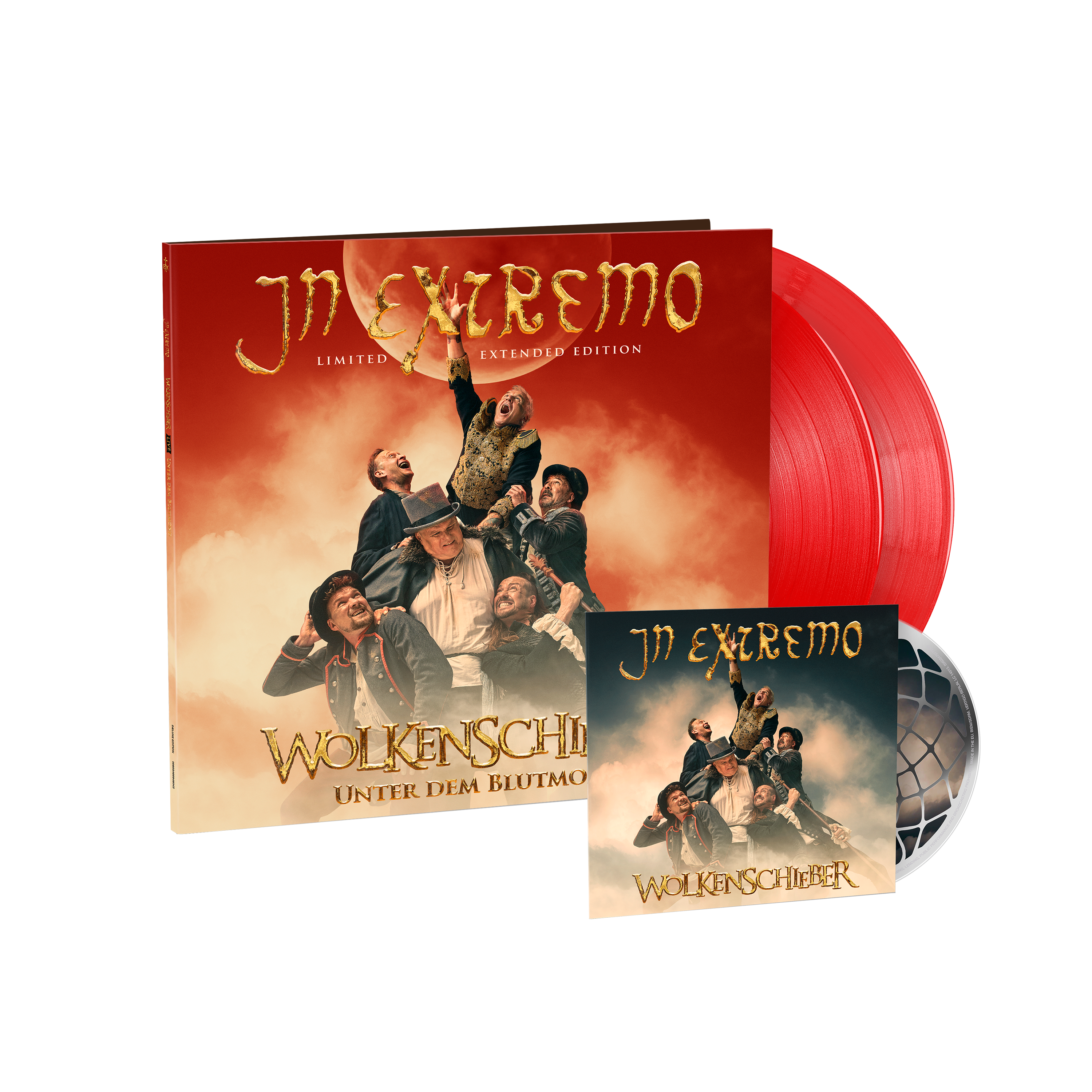 In Extremo Wolkenschieber (Ltd. Extended Edition) – Unter dem Blutmond LIVE (Ltd. 2LP rot, sign. + CD) 400528